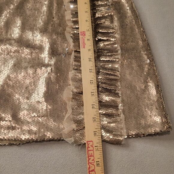 Glamorous Sequin Mini Skirt in Gold - Picture 4 of 7
